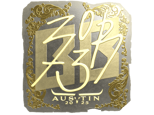 Sticker | zorte (Gold) | Austin 2025