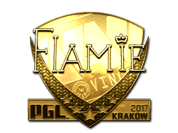 Sticker | flamie (Gold) | Krakow 2017