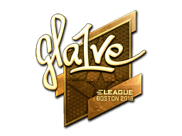 Sticker | gla1ve (Gold) | Boston 2018