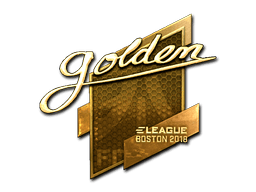 Sticker | Golden (Gold) | Boston 2018