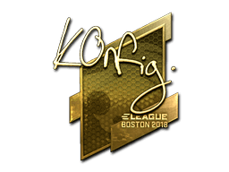 Sticker | k0nfig (Gold) | Boston 2018