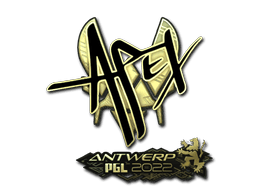 Sticker | apEX (Gold) | Antwerp 2022
