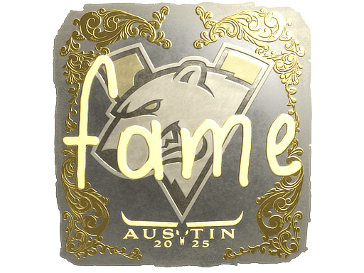 Sticker | fame (Gold) | Austin 2025