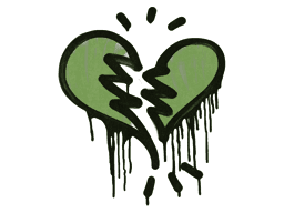 Sealed Graffiti | Broken Heart (Battle Green)