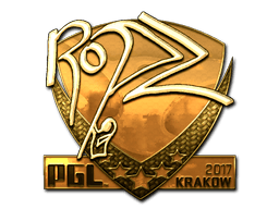 Sticker | ropz (Gold) | Krakow 2017