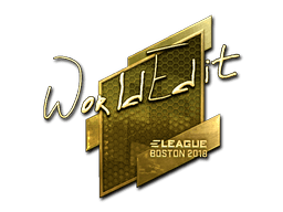 Sticker | WorldEdit (Gold) | Boston 2018