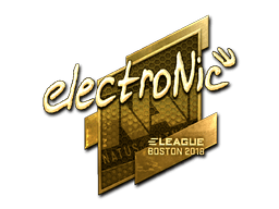 Sticker | electronic (Gold) | Boston 2018