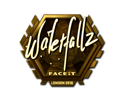 Sticker | waterfaLLZ (Gold) | London 2018