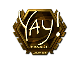 Sticker | yay (Gold) | London 2018