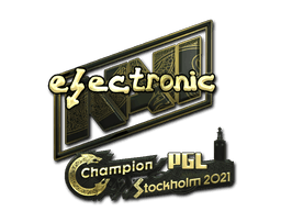 Sticker | electroNic (Gold) | Stockholm 2021