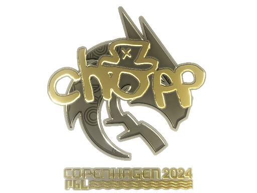 Sticker | chopper (Gold) | Copenhagen 2024