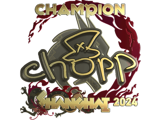 Sticker | chopper (Gold, Champion) | Shanghai 2024