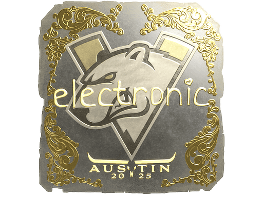 Sticker | electronic (Gold) | Austin 2025