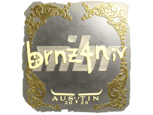 Sticker | brnz4n (Gold) | Austin 2025