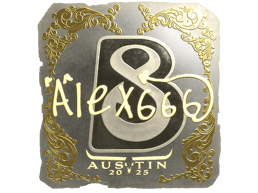 Sticker | alex666 (Gold) | Austin 2025