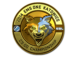 Sticker | Gold ESL Wolf (Foil) | Katowice 2014