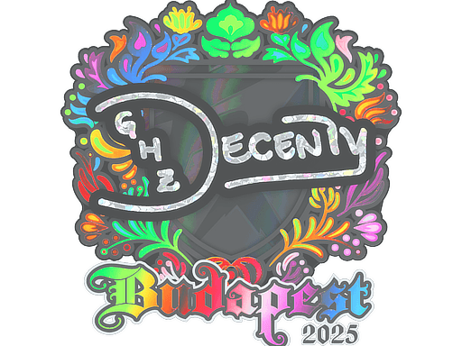 Sticker | decenty (Holo) | Budapest 2025