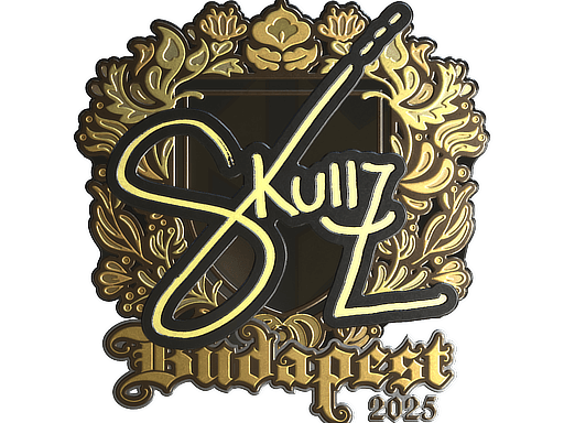 Sticker | skullz (Gold) | Budapest 2025