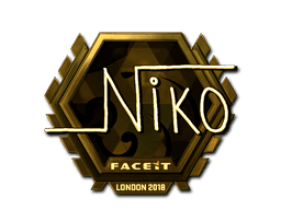 Sticker | niko (Gold) | London 2018